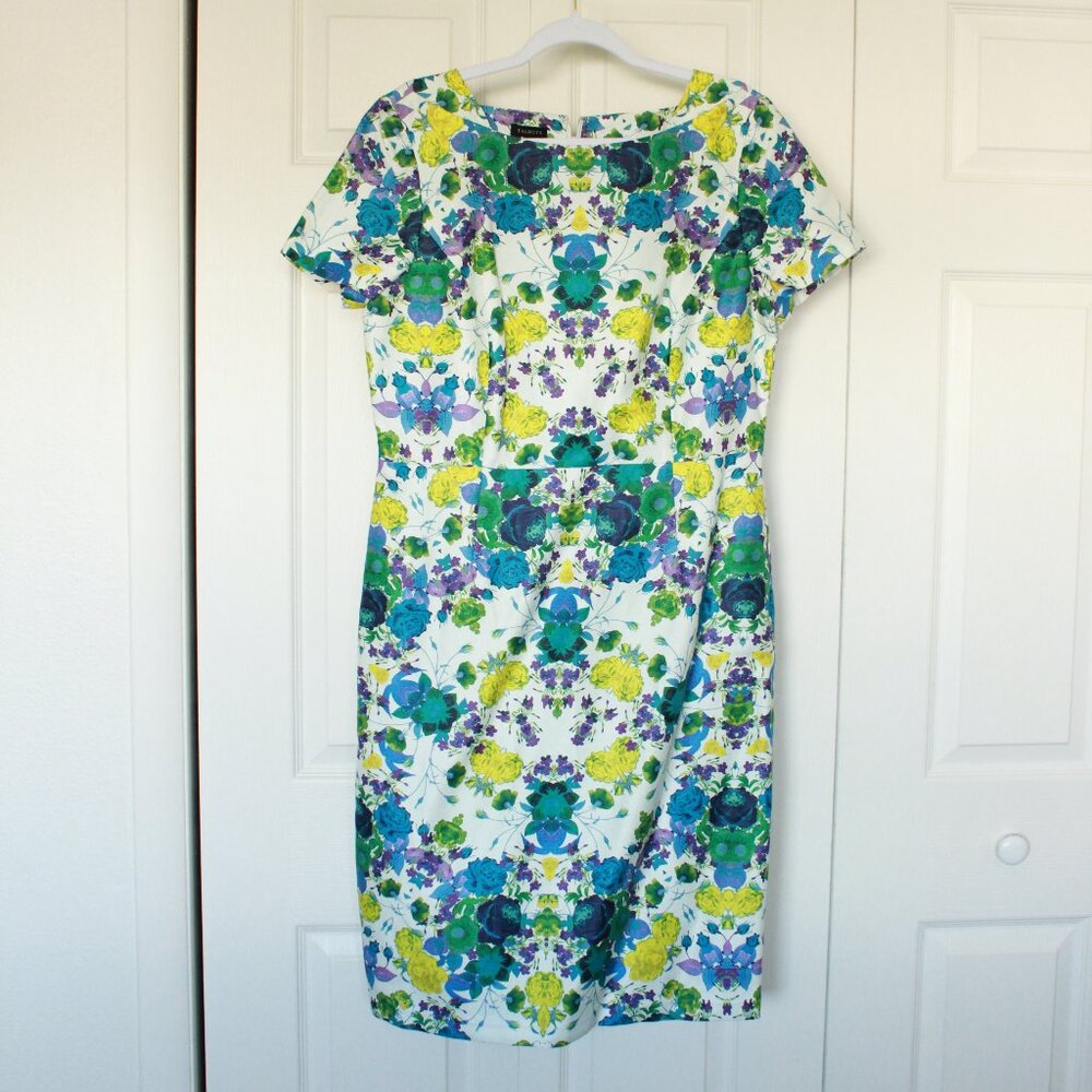 Talbots floral sheath dress size 12